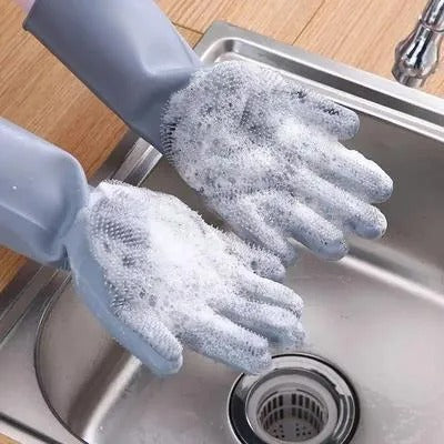 (Free Shipping) Automatic Silicon Dish Washing Gloves - Effortless cleaning
