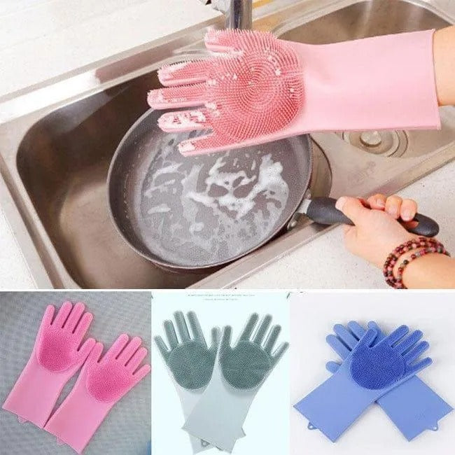(Free Shipping) Automatic Silicon Dish Washing Gloves - Effortless cleaning