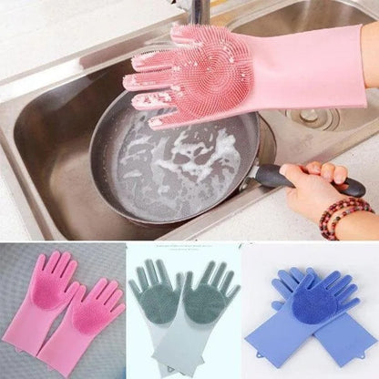 (Free Shipping) Automatic Silicon Dish Washing Gloves - Effortless cleaning
