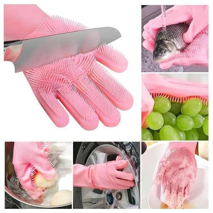 (Free Shipping) Automatic Silicon Dish Washing Gloves - Effortless cleaning